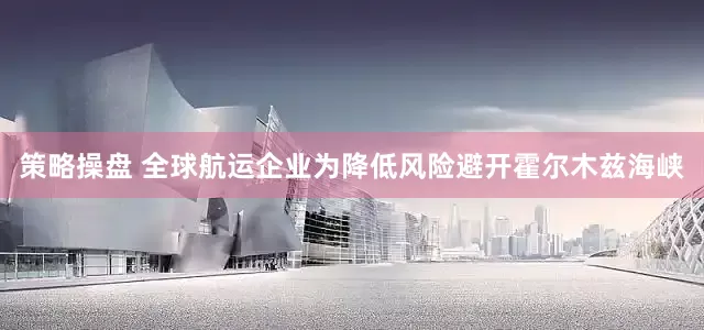 策略操盘 全球航运企业为降低风险避开霍尔木兹海峡