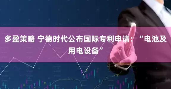 多盈策略 宁德时代公布国际专利申请：“电池及用电设备”